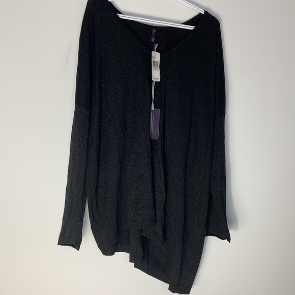 NYDJ asymmetrical black long sleeve - Picture 2 of 5